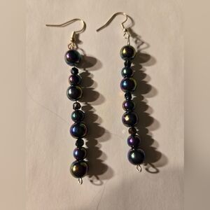 Hand crafted big and small beaded earrings